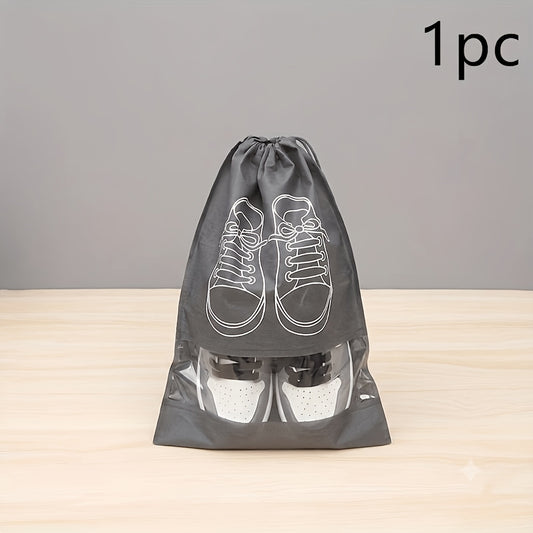 1/5 Heavy-Duty Clear Travel Storage Bags - Sturdy Construction with Zipper Opening - Heavy-Duty Luggage Organizer, Shoe And Luggage Protector - Space-Saving Compact Design, with Durable Zipper Closure