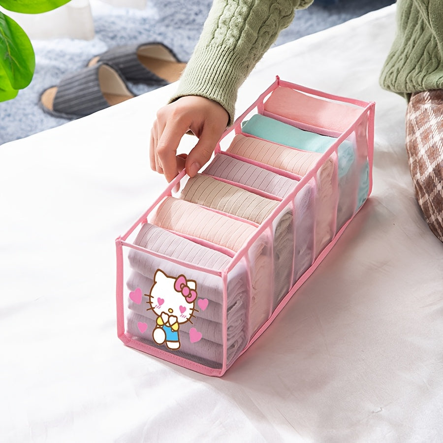 1pc Underwear - Socks Divider Organizer Box, Drawer-Style Sock Divider, Grid Storage Box for Socks