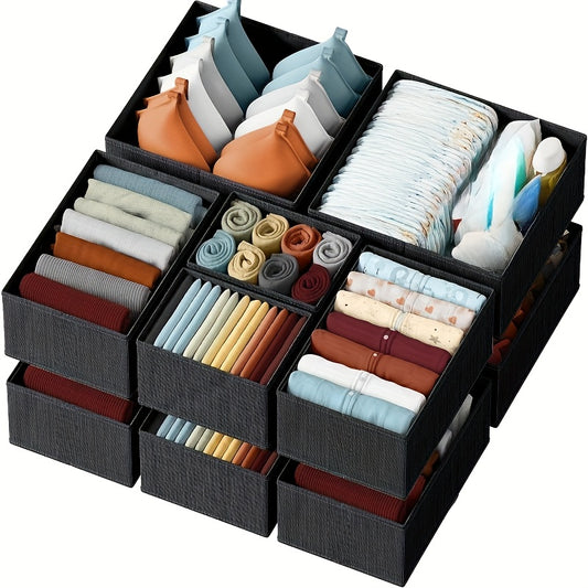 6pcs Non-Woven Fabric Drawer Organizer - Hand Washable, Professional Storage for Clothes And Bedroom - Suitable for Wardrobe And Dresser Organization | Multi-Color Storage | Hand Washable Fabric Clothing Box, Spacesaving Design, Sturdy Construction