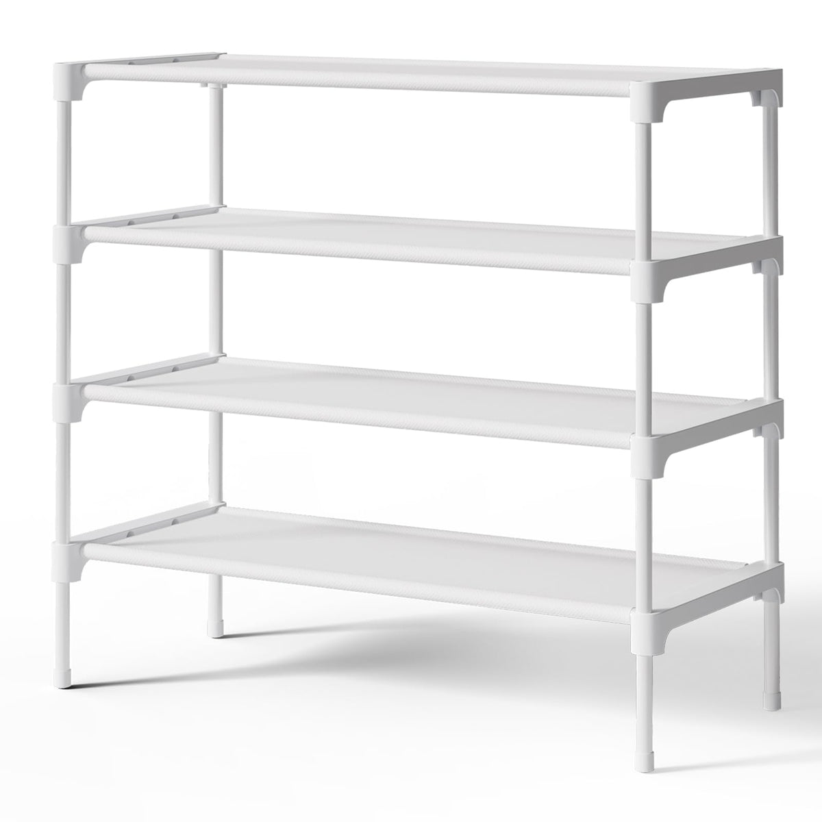 Kitsure Shoe Rack - Non-Woven Shoe Rack Shelf, 27.5" Wide - 3 Tier, Black
