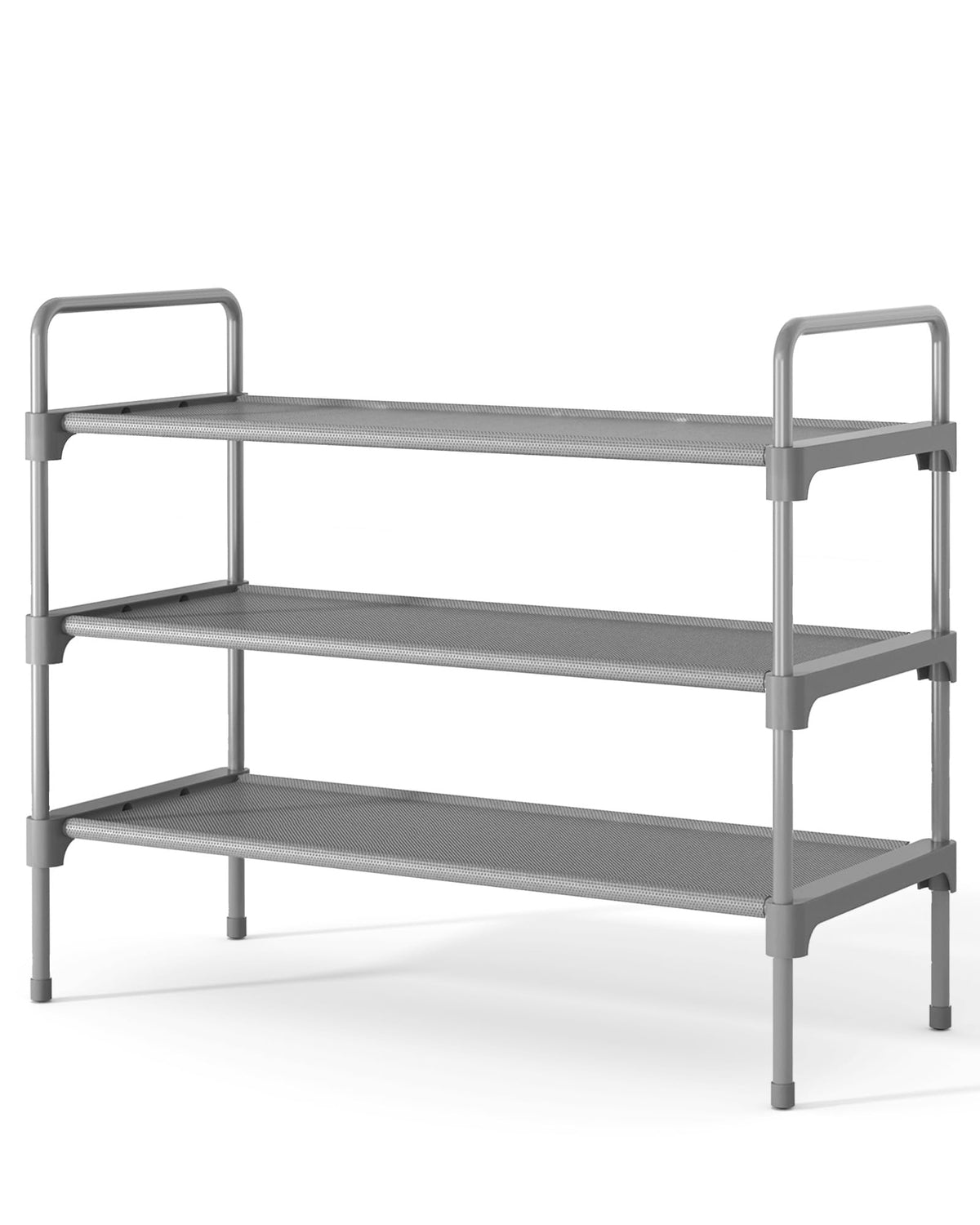 Kitsure Shoe Rack for Closet, Shoe Storage, 27.6" Wide - 3 Tiers, Black