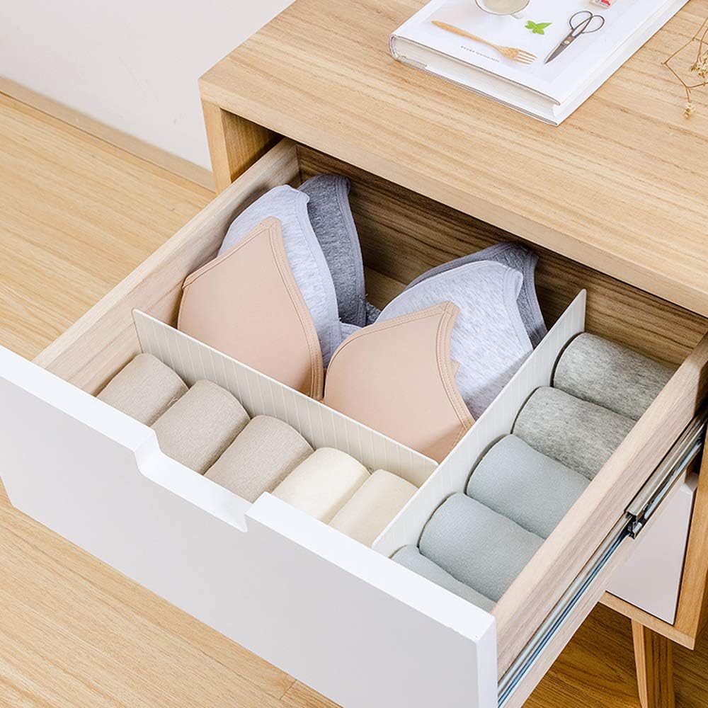 Poeland Drawer Divider Organizer DIY Plastic Grid Drawer Divider for Home Tidy Closet Stationary Makeup