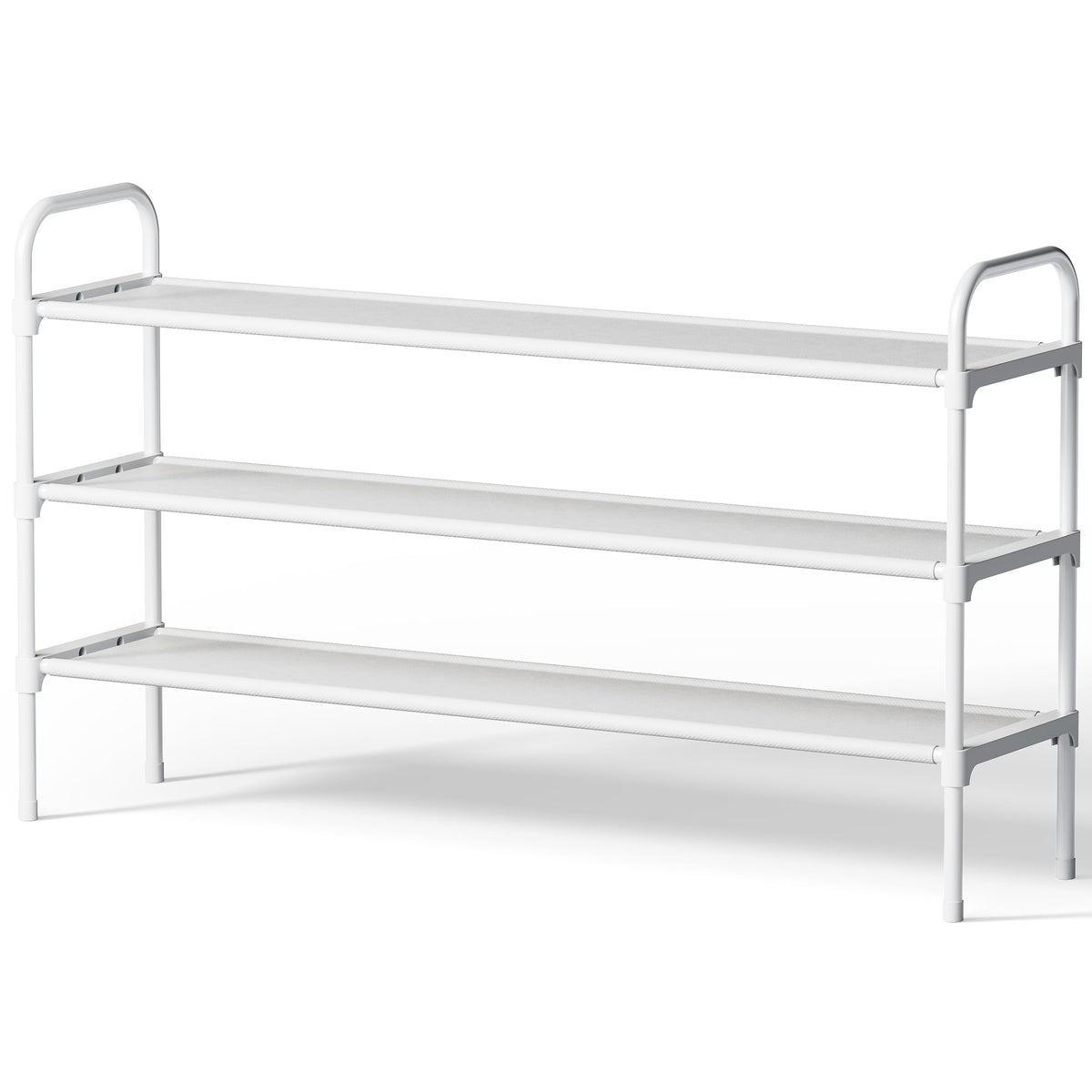 Kitsure Extra-Long Shoe Rack for Closet, 39.0" Wide - 3 Tier, Black