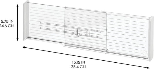 iDesign Plastic Adjustable Drawer Dividers, Clear, Set of 2