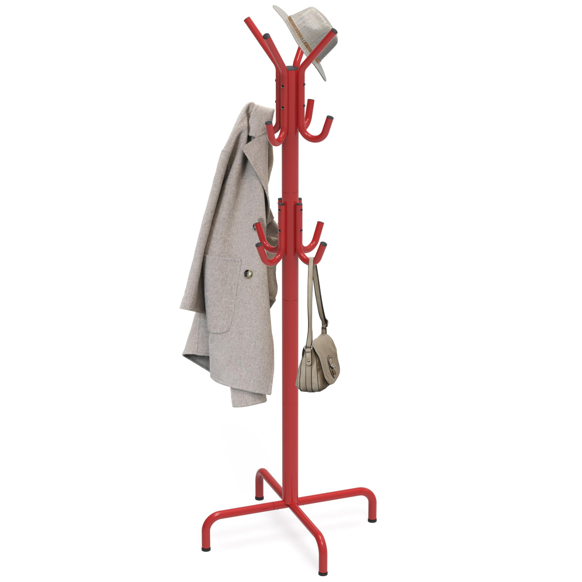 Simple Houseware Standing Coat/Hat Hanger Organizer Rack, 12 Hooks, Bronze