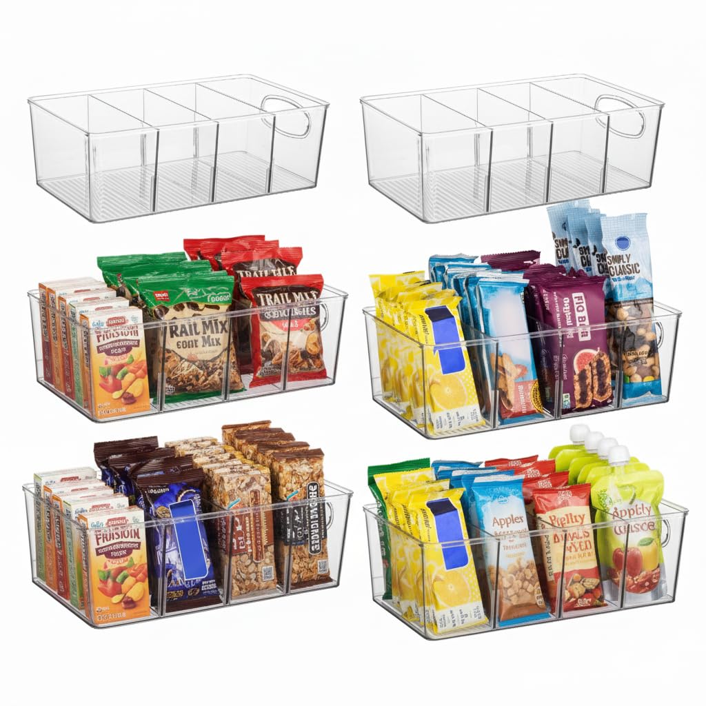 ClearSpace Pantry Organizers and Storage and Cabinet Organizer, 4 Pack