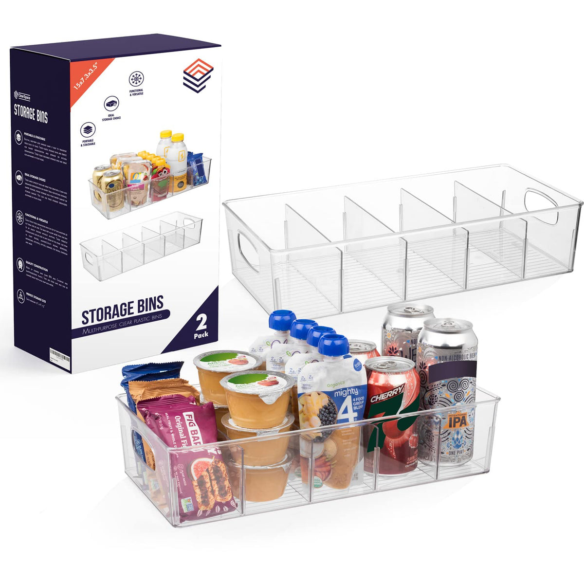 ClearSpace Pantry Organizers and Storage and Cabinet Organizer, 4 Pack