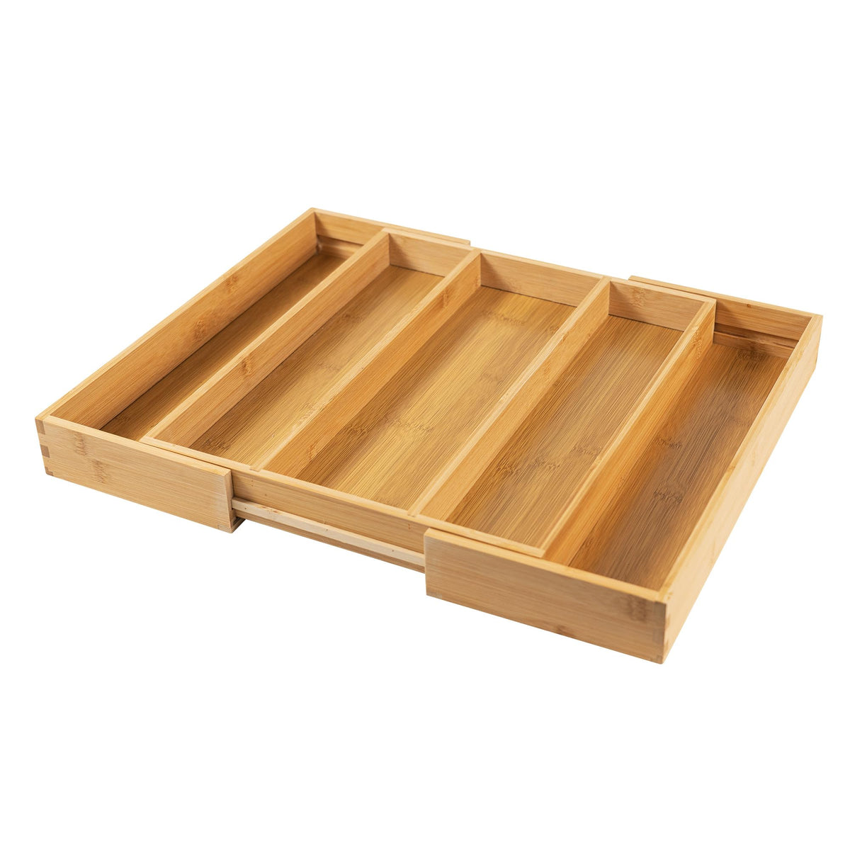 Utoplike Bamboo Expandable Kitchen Drawer Organizer Silverware Utensil Tray