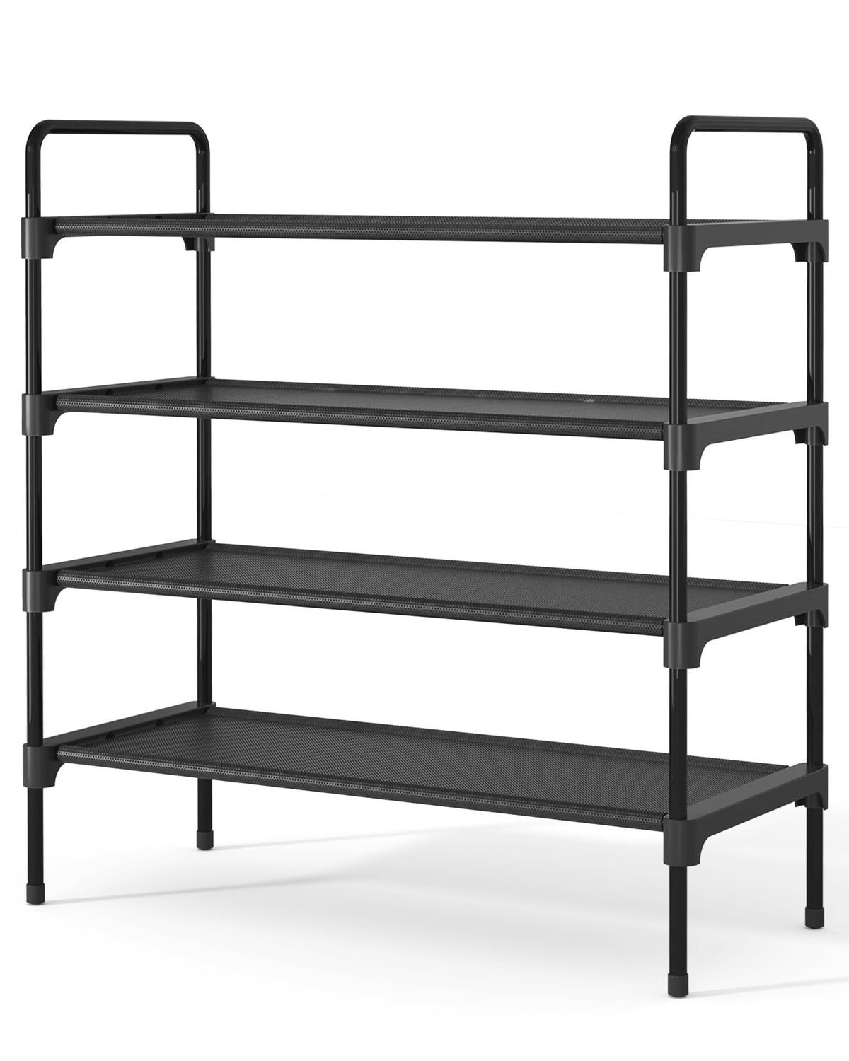 Kitsure Shoe Rack for Closet, Shoe Storage, 27.6" Wide - 3 Tiers, Black