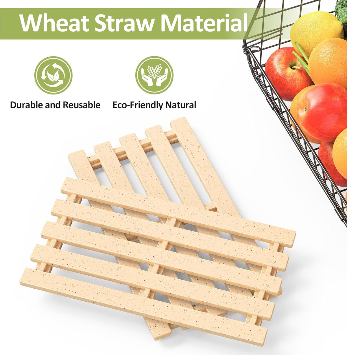 Hanging Fruit Basket for Kitchen, 3 Pack Vegetable Produce Basket
