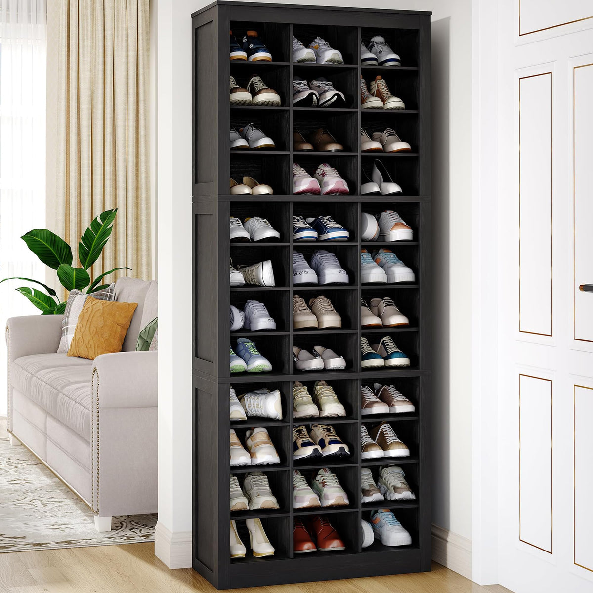 Hzuaneri Shoe Storage Cabinet, 36 Pairs Free Standing Closet Organizer