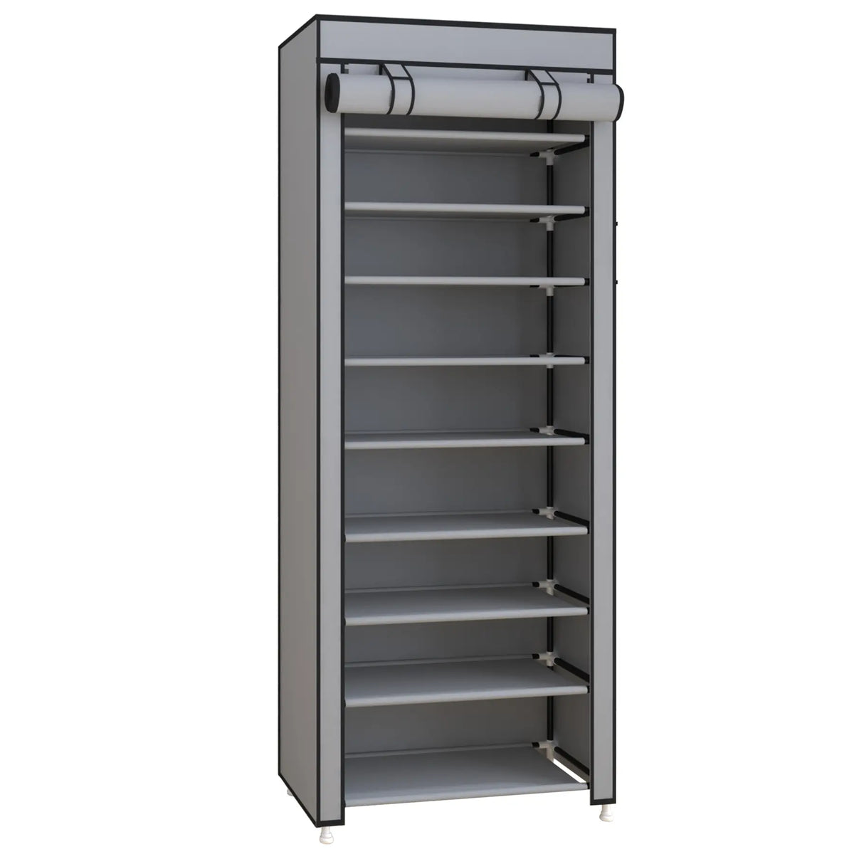 UDEAR 10 Tier Shoe Rack 9 Grids with Dustproof Cover,Adjustable Standing Shelf, High Storage Rack#Summerwins