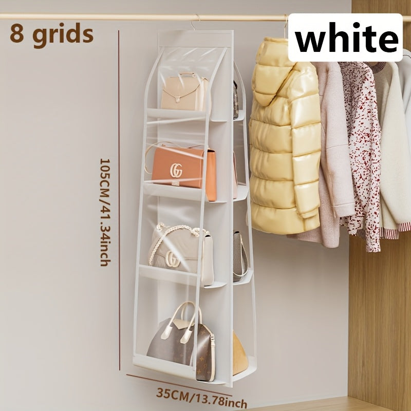 Foldable WALL-MOUNTED Hanging Storage Shelf with Oxford Cloth - Space-Saving Suitable for Home Wardrobe, Bedroom, Entryway - Foldable Hanger for Handbags, Wallets, Purses, Wallet Holder, Fabric Shelf System