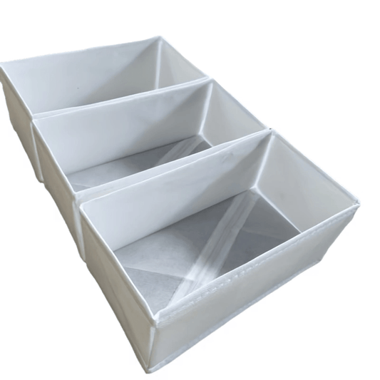 3pcs Sock Drawer Organizer Set • Small Underwear Divider • Wardrobe Dresser Storage Box for Panties, Tights, and Leggings
