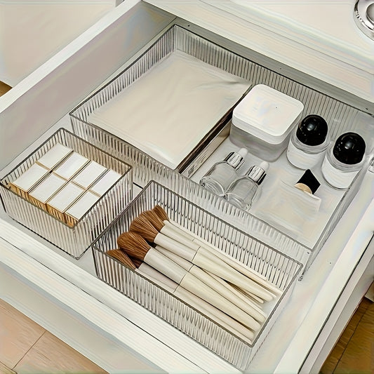 Multi-Drawer Organizer Set, Stackable Adjustable Storage for Cosmetics, Office Supplies, Desktop Home Essentials — Suitable for Makeup Artists, Nail Technicians, Beauty Tools, Student Back-to-School, and Miscellaneous Items