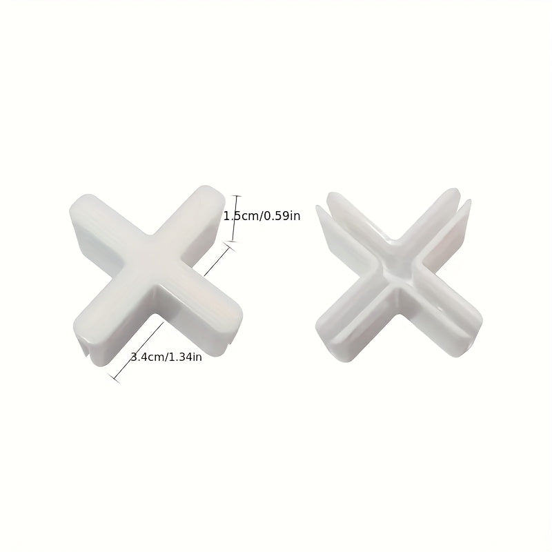 White Plastic 10pcs Drawer Dividers - Easy-Install Cross Connectors for Organizing and Separating Drawers, 4 Styles (T, X, L, Z) for Grid Panels, Rail Boxes, and Home Storage Solutions, Grid Panel Connectors | Modern Design | Durable Plastic, Desk & Drawe