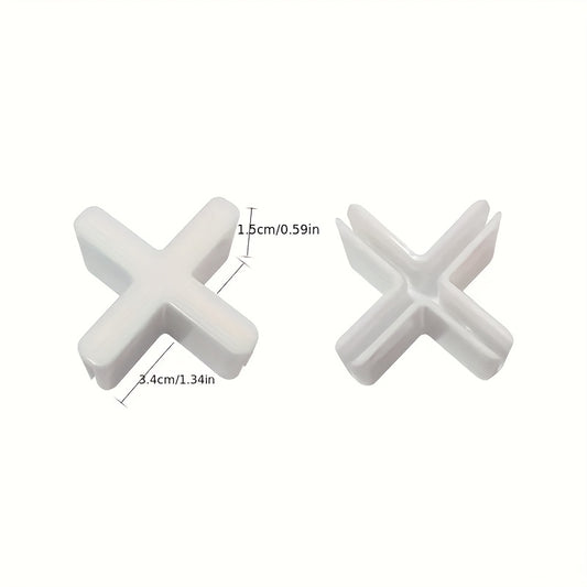 White Plastic 10pcs Drawer Dividers - Easy-Install Cross Connectors for Organizing and Separating Drawers, 4 Styles (T, X, L, Z) for Grid Panels, Rail Boxes, and Home Storage Solutions, Grid Panel Connectors | Modern Design | Durable Plastic, Desk & Drawe