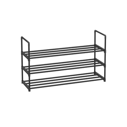 SONGMICS 3-Tier Stackable Vertical Metal Shoe Rack - Single Unit Home Accessory, Upright/Inverted Entryway Furniture, 16-20 Pair Storage, Room Storage Organizer, Apartment Accessories, 11.8x36.2x21.7 in