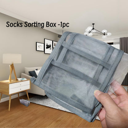 1pc of Underwear And Sock Organizer | Storage Box for Drawers in The Closet | Divider for Lingerie, Compartments for Bras And Panties, Foldable Fabric Design for Wardrobe