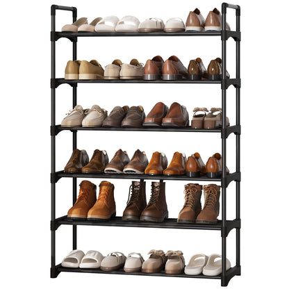 Garvee 10-Tier Shoe Rack, Slim Shoe Storage Organizer with Metal Frame & Non-Woven Fabric Shelves, Adjustable Design for Entryway, Bedroom,