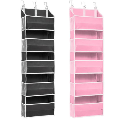 Over The Door Space Saving Organizer - 6-Tier Hangable Storage Organization with 6 Large Pockets, Mesh Side Pockets, Anti-Tilt Design, 44 lb Capacity, Shelves, Apartment Accessories for Bedroom, Kitchen,#SummerWins #DealsForYouDays