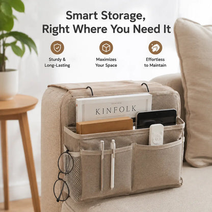 Over-the-Bed Hanging Storage Organizer for Small Spaces – Heavy-Duty Fabric Bins with Adjustable Height Straps, Ideal for Dorms, Apartments, and Compact Bedrooms to Store Towels, Linens, Toiletries, Books, and Everyday Essentials, Storage Bin