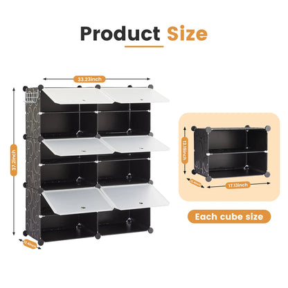 Sweetcrispy Plastic Shoe Rack - Durable Storage Rack, Room Storage Organizer Shelf for Hallway, Entryway, Closet