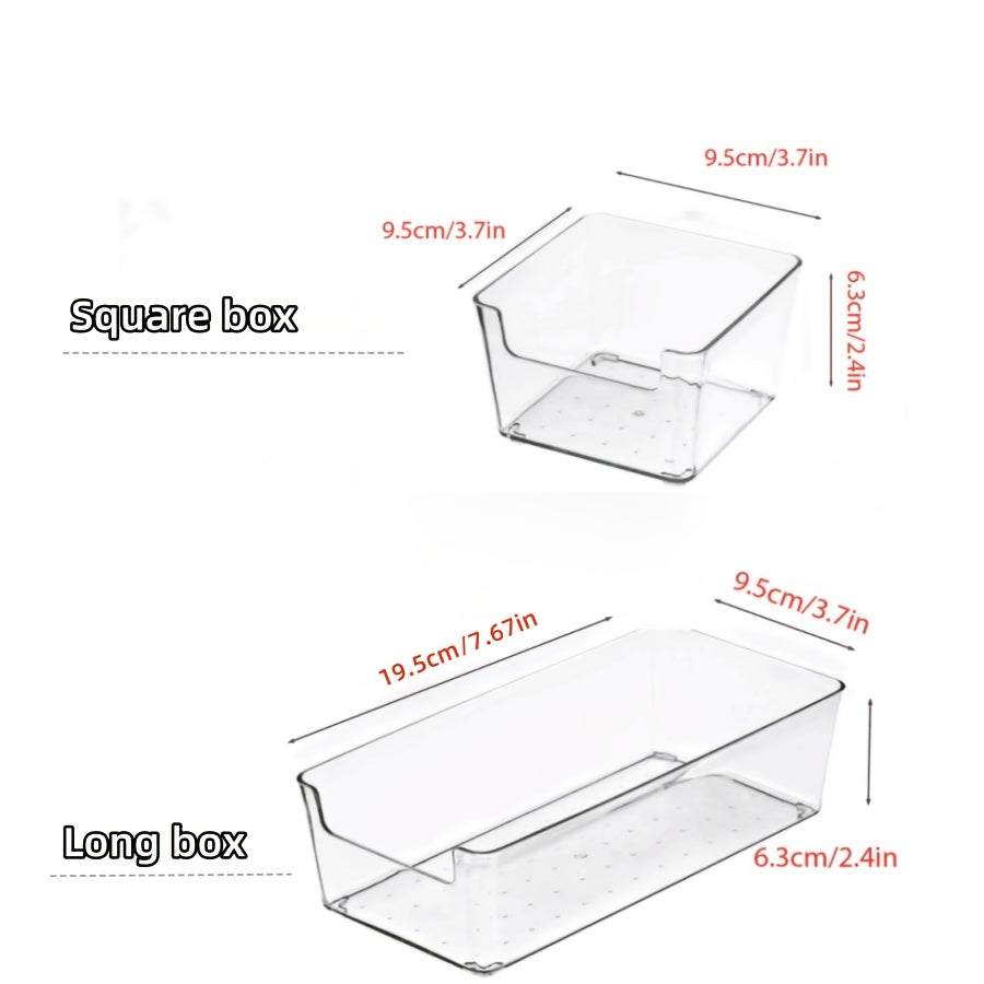 6pcs Acrylic Drawer Dividers Organizer, Suitable for Desktop Clutter Storage, Office Stationery Storage, Drawer Cosmetic Storage, Desk & Drawer Organizer for Home Storage