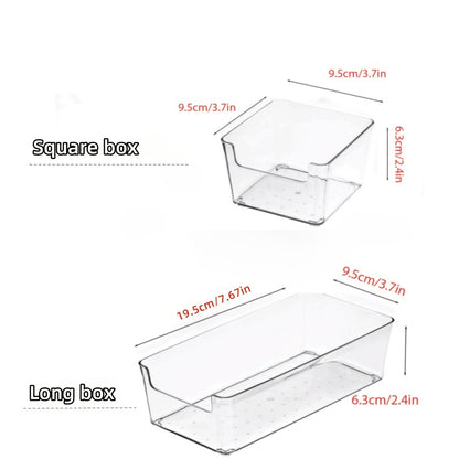 6pcs Acrylic Drawer Dividers Organizer, Suitable for Desktop Clutter Storage, Office Stationery Storage, Drawer Cosmetic Storage, Desk & Drawer Organizer for Home Storage