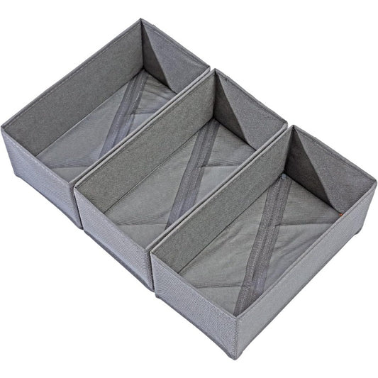 3pcs Sock Drawer Organizer Set • Small Underwear Divider • Wardrobe Dresser Storage Box for Panties, Tights, and Leggings