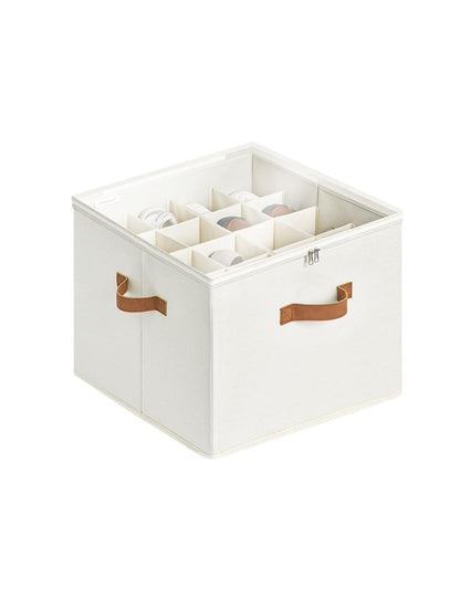 StorageWorks 24-Pair Large Shoe Storage Box, Adjustable Dividers, Taupe
