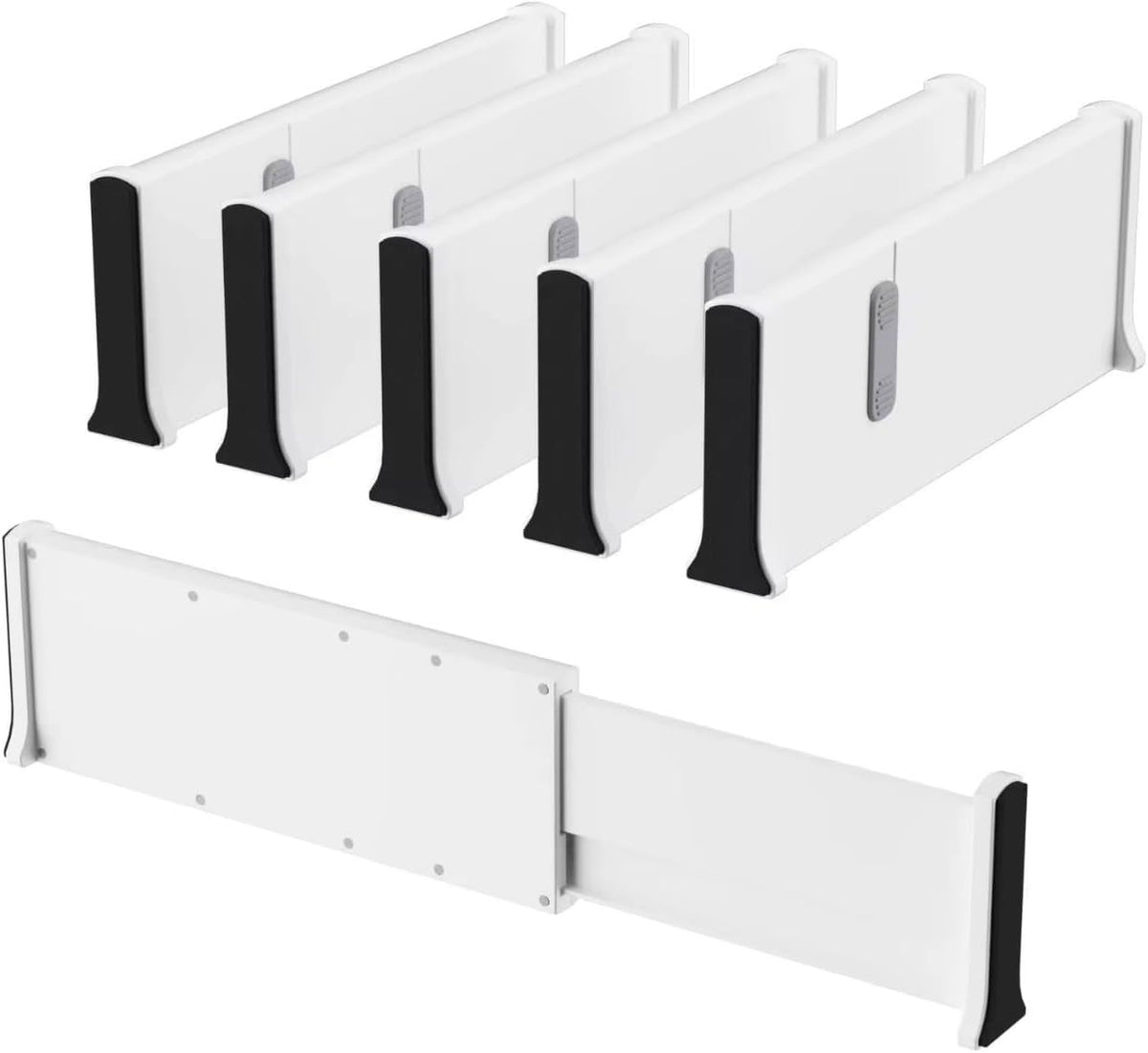 5-Pack Adjustable Drawer Dividers: The Ultimate Clutter-Free Solution