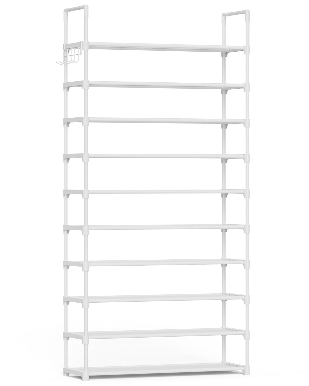 Kitsure 10 Tier Shoe Rack, Tall Shoe Organizer, 32.2" Wide, Black