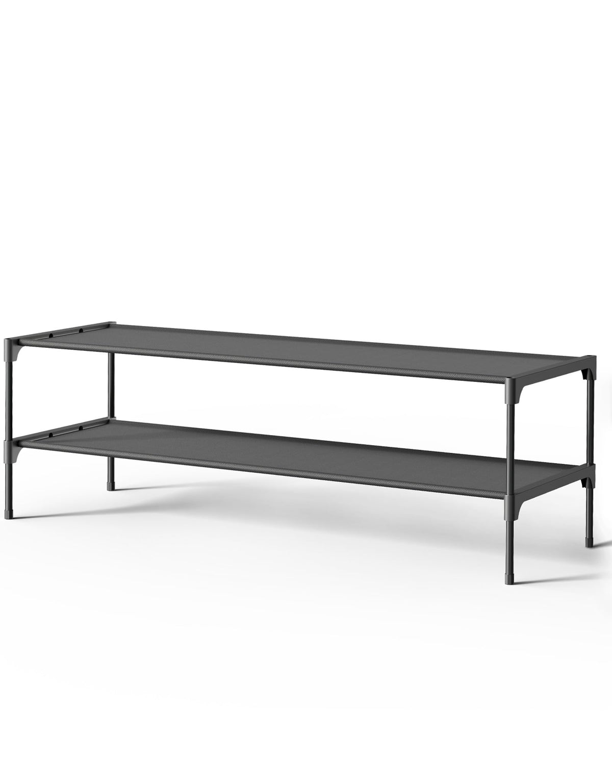 Kitsure Shoe Rack - Non-Woven Shoe Rack Shelf, 27.5" Wide - 3 Tier, Black