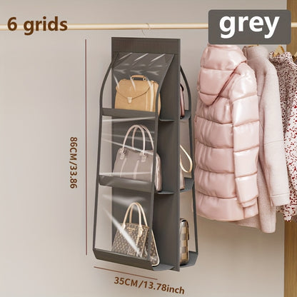 Foldable WALL-MOUNTED Hanging Storage Shelf with Oxford Cloth - Space-Saving Suitable for Home Wardrobe, Bedroom, Entryway - Foldable Hanger for Handbags, Wallets, Purses, Wallet Holder, Fabric Shelf System