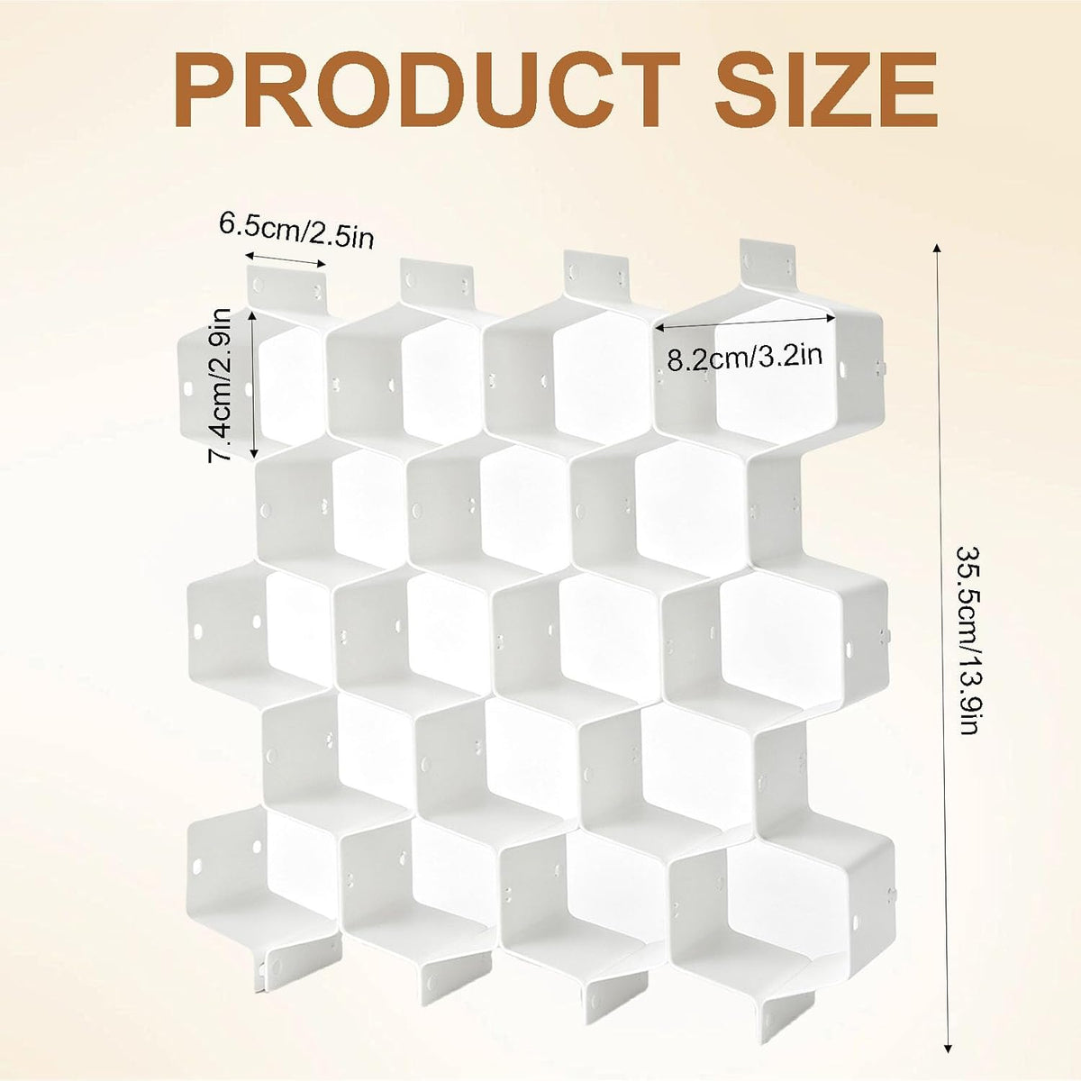 Panties Organizer for Drawer, Honeycomb Cell Divider
