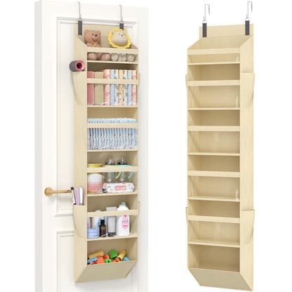 Lifewit 1 Pack Over the Door Organizer 5 Section Hanging Storage, Dark Gray