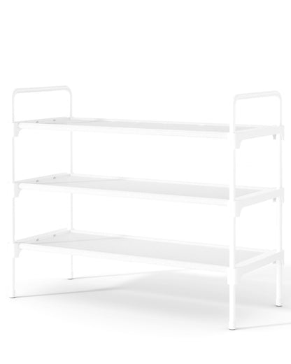 Kitsure Shoe Rack for Closet, Shoe Storage, 27.6" Wide - 3 Tiers, Black