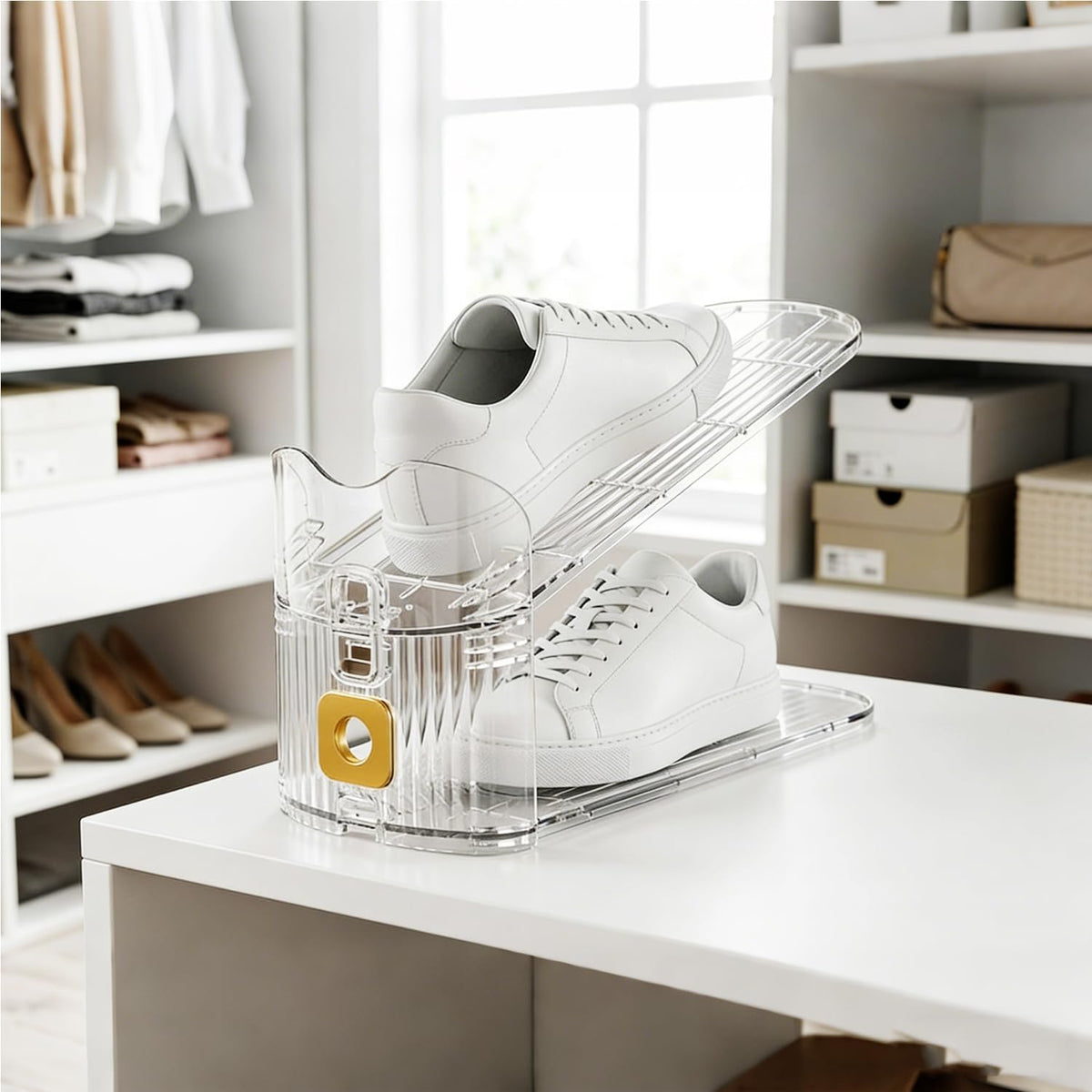 CiBiZi Shoe Slot Organizers Shoe Stacker Closet Space Saver