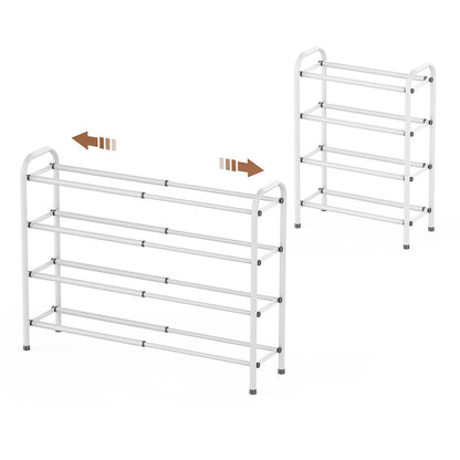 Gonfoam Expandable 3-Tier Shoe Rack for Closet and Entryway, Black