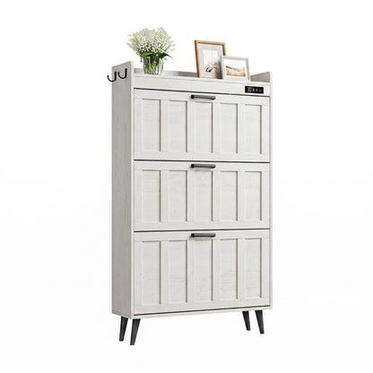 ChooChoo Shoe Storage Cabinet with 2 Flip Drawers and Deodorizer