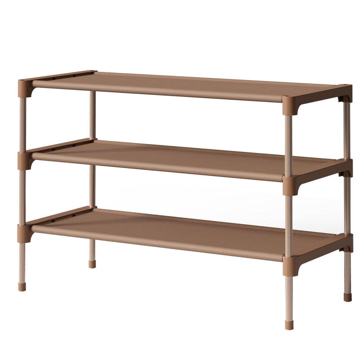 Kitsure Shoe Rack - Non-Woven Shoe Rack Shelf, 27.5" Wide - 3 Tier, Black