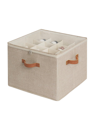 StorageWorks 24-Pair Large Shoe Storage Box, Adjustable Dividers, Taupe