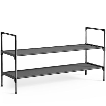 Kitsure Shoe Rack for Closet, Shoe Organizer, 27.6" Wide - 3 Tier, Black