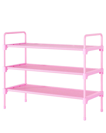 Kitsure Shoe Rack for Closet, Shoe Storage, 27.6" Wide - 3 Tiers, Black