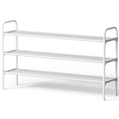 Kitsure Extra-Long Shoe Rack for Closet, 39.0" Wide - 3 Tier, Black
