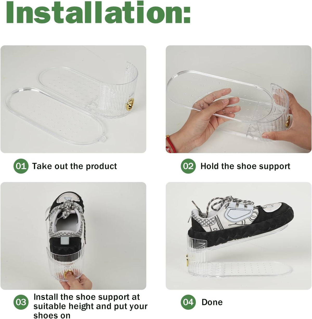 Adjustable Shoe Slot Organizer for Closet Space Saver(10-Pack)