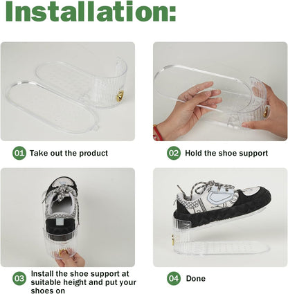 Adjustable Shoe Slot Organizer for Closet Space Saver(10-Pack)