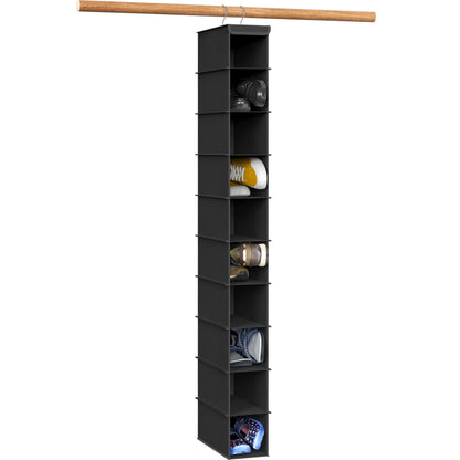 Simple Houseware 10 Shelves Closet Hanging Shoe Organizer, Gray