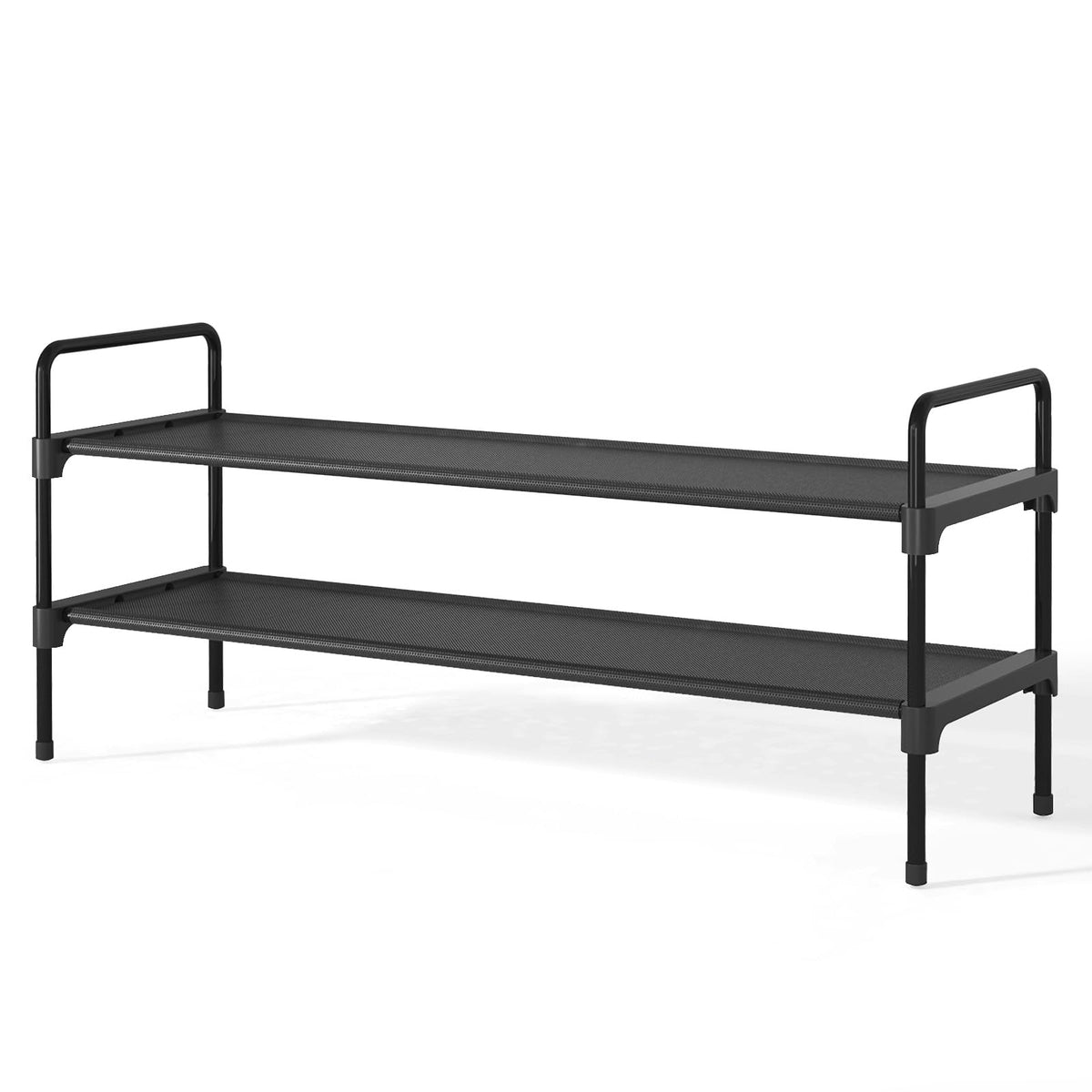 Kitsure Shoe Rack for Closet, Shoe Storage, 27.6" Wide - 3 Tiers, Black
